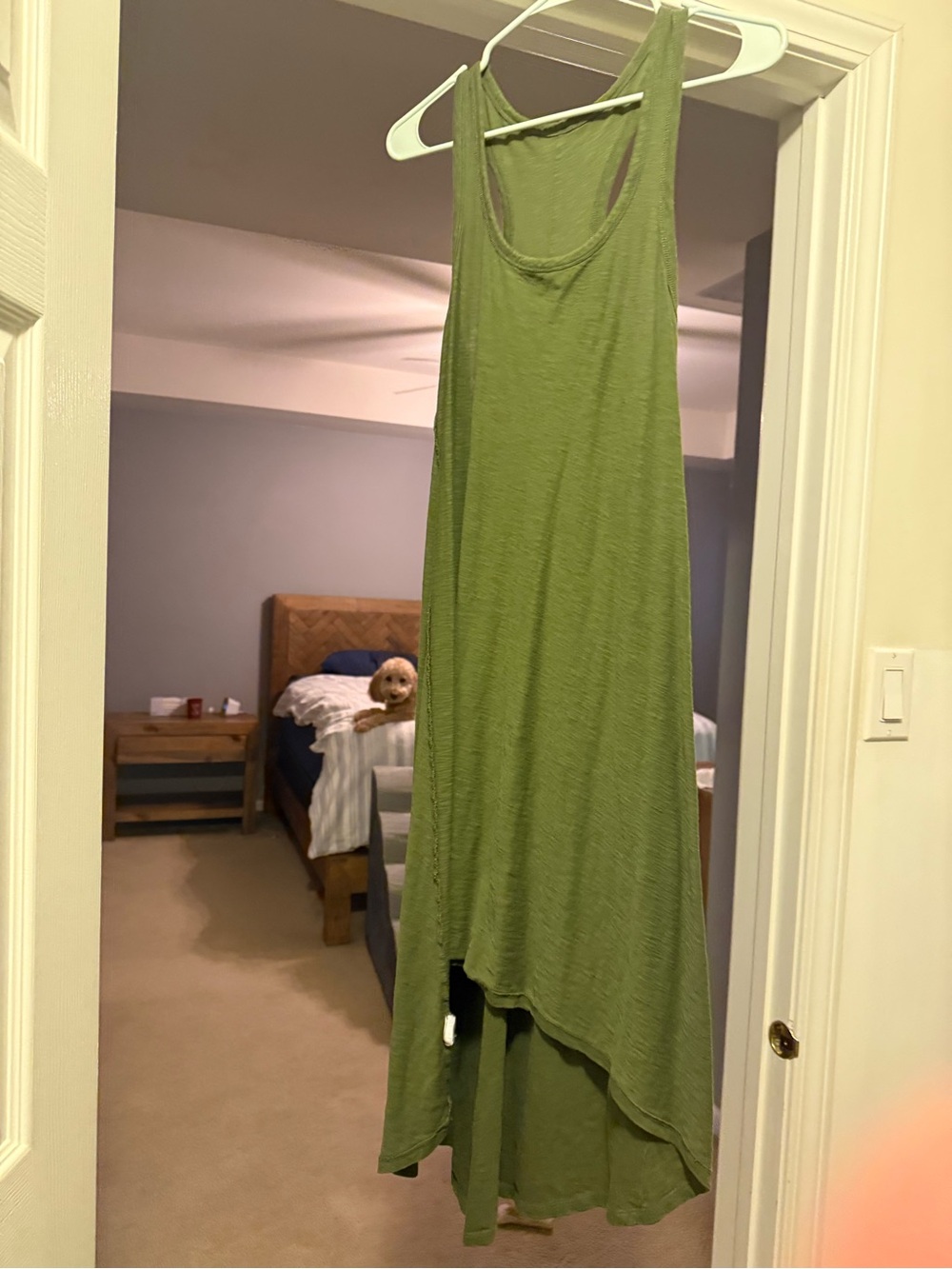 J. Crew Olive Green Sleeveless High-Low Maxi Dress